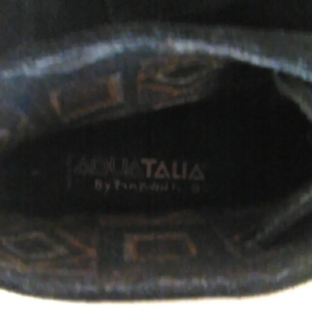 NWT Aquatalia Black Suede Lace Up Ankle Boots